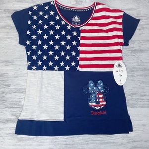 Disneyland Minnie Stars Stripes T-Shirt